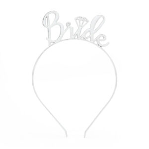 Обруч Bride срібний пластик