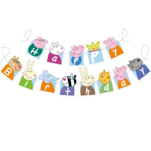 Паперова гірлянда СВИНКА ПЕПА Happy Birthday