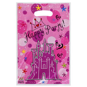 Подарункові поліетиленові пакети Happy Party рожеві 10шт