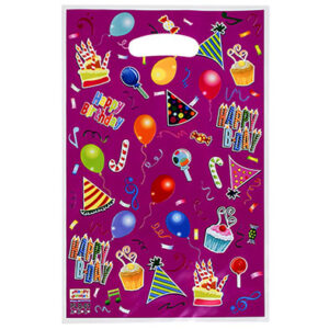 Подарункові поліетиленові пакети Свято малинові 10шт