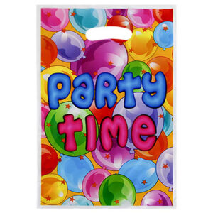 Подарункові поліетиленові пакети з кульками party time різнокольоровий 10шт