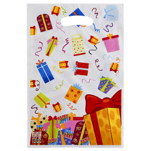 Подарункові поліетиленові пакети подарунки білі 10шт