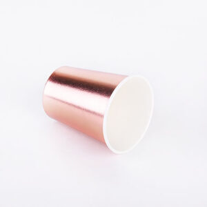 Стаканчики одноразові рожеве золото 10шт