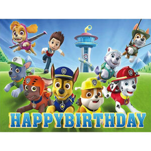 Фото фон Happy Birthday Щенячий патруль 1,5х1м