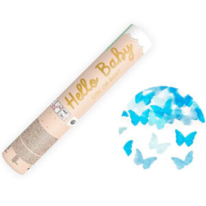 Хлопавка Гендер Паті Хлопчик чи Дівчинка блакитні метелики 20см