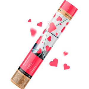 Хлопавка фольга рожеві серця 30 см