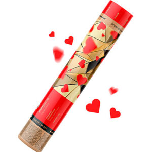 Хлопавка фольга червоні серця 30 см