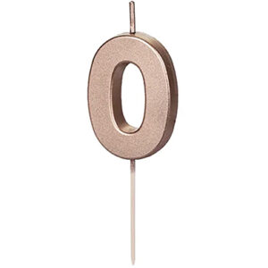 Свічка рожево золота 4,5см PD - "0"