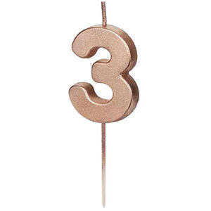 Свічка рожево золота 4,5см PD - "3"