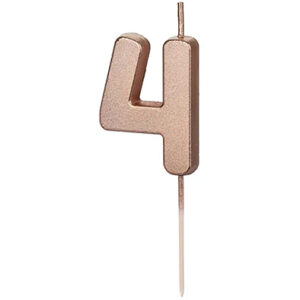 Свічка рожево золота 4,5см PD - "4"