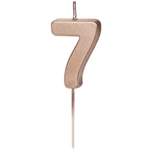 Свічка рожево золота 4,5см PD - "7"