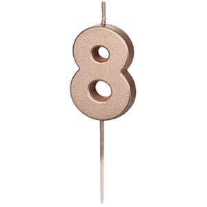 Свічка рожево золота 4,5см PD - "8"