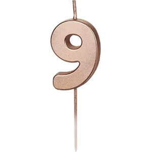 Свічка рожево золота 4,5см PD - "9"