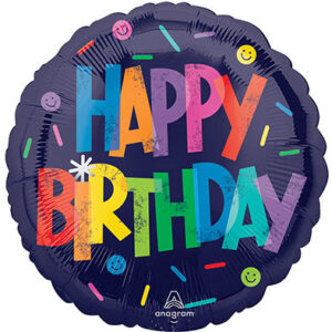 Круг Happy Birthday З неоновим конфеті США An