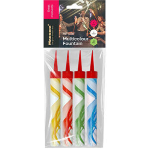 Свічка для торту Феєрверк Холодний фонтан різнокольорові 10 см 4 од