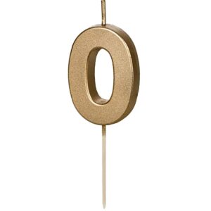 Свічка золотиста 4,5см PD - "0"