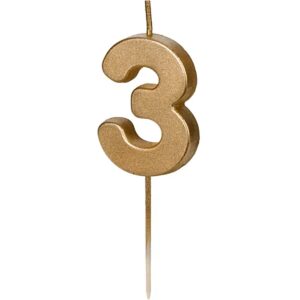 Свічка золотиста 4,5см PD - "3"
