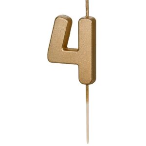Свічка золотиста 4,5см PD - "4"