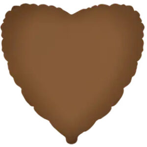 Серце сатин шоколадне Fl